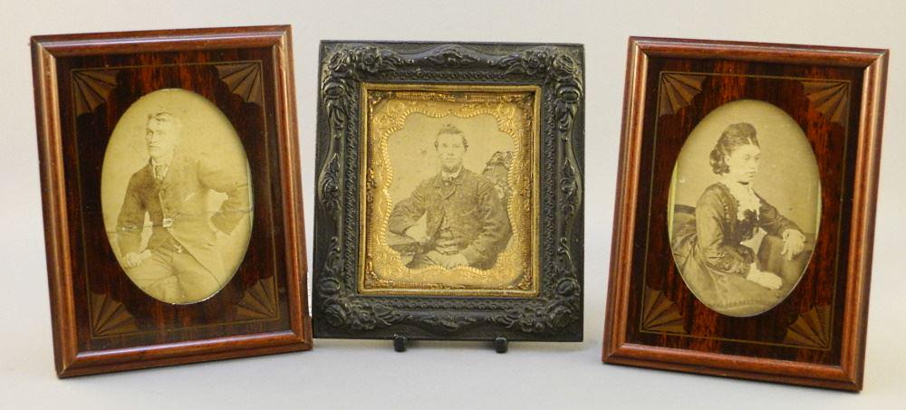 3 Early Framed Photocards (5 1/4" Including Frame). (1 of 1)