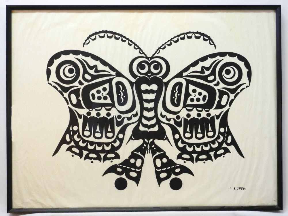 Serigraph Signed C.B. Greul, 23" x 30 3/4", "Butterfly". (1 of 1)
