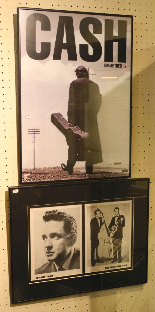2 Music Posters: Johnny Cash (1 Signed)/ Tennessee Two, Larger 23 3/4" x 17 1/2". (1 of 1)