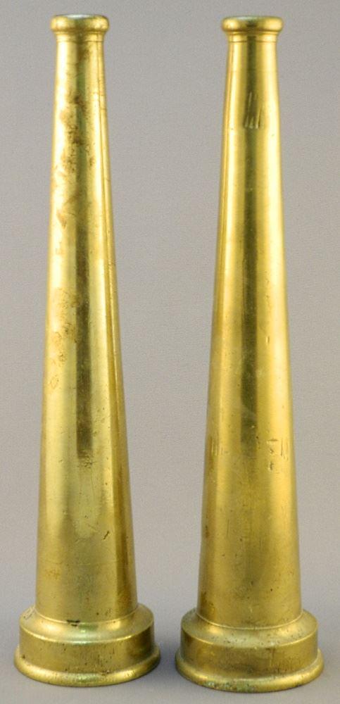 Collection of 2 Fire Hose Nozzles, Both 12" Length. (1 of 1)