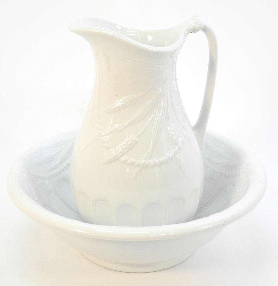 Furnival & Sons Pitcher & Basin, 14 1/2" Diameter. (1 of 4)