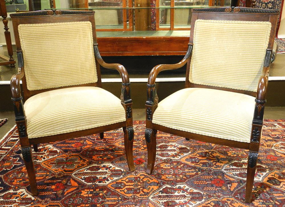 2 William Switzer Empire Style Armchairs. (1 of 5)