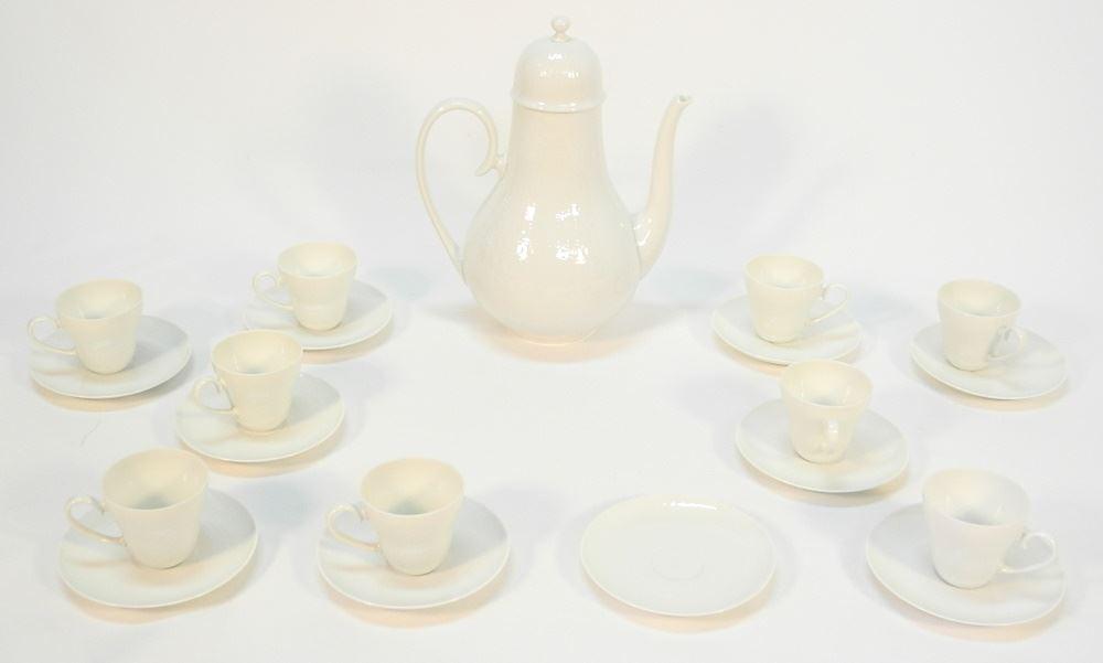 Rosenthal "Romanze" Porcelain Demitasse Set.: Rosenthal "Romanze" Porcelain Demitasse Set.