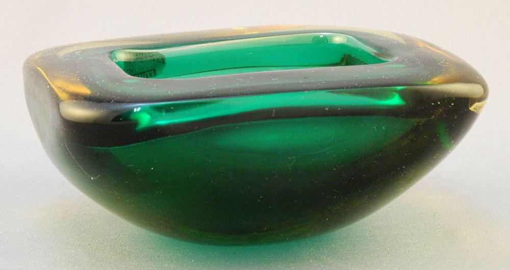 Murano Glass Oblong Dish, 5 1/2" Wide.: Murano Glass Oblong Dish, 5 1/2" Wide.