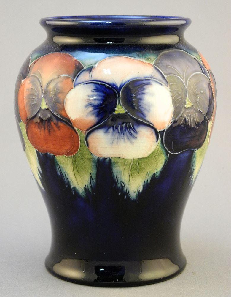 Moorcroft "Pansy" Vase, 5 3/4" high. (1 of 2)