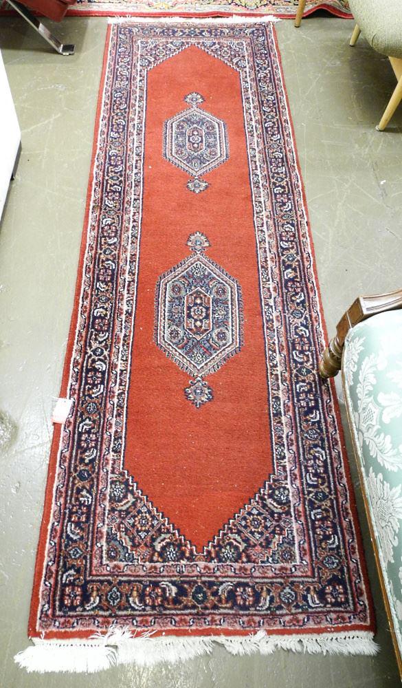Hand Knotted Kashan Runner, Approximately 8'5" x 2'6". (1 of 1)