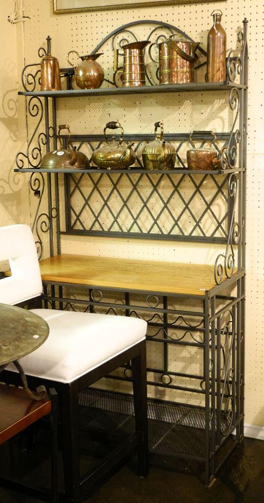 Steel Baker's Rack, 70" x 36", Loose Fiddle Head.: Steel Baker's Rack, 70" x 36", Loose Fiddle Head.