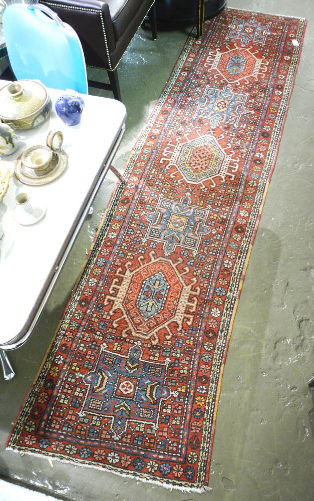 Hand Knotted Persian Runner, Approximately 124" x 31". (1 of 1)