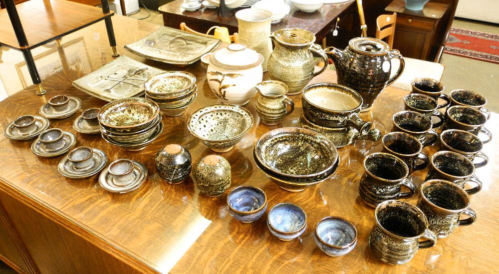 Collection of Heinz Laffin Pottery: Bowls/ Teapot & Cups/ Etc. (1 of 3)
