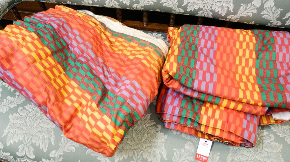 Pair of Marimekko Drapery Panels.: Pair of Marimekko Drapery Panels.