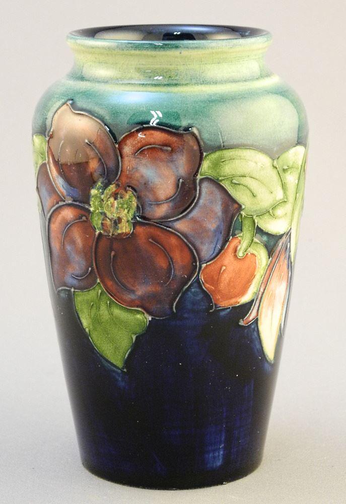 Moorcroft "Clematis" Vase, 5 1/4" high. (1 of 2)