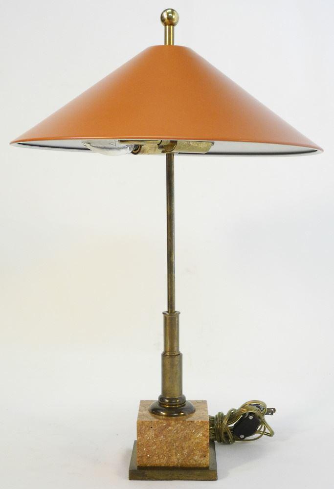 Chapman Table Lamp, Brass with Stone Base, 20 3/4" high. (1 of 1)