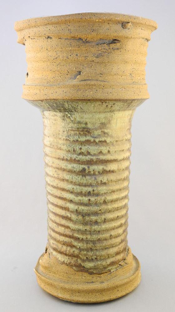 Stoneware Vase Signed (Marilyn) Levine 196*, 16 1/8" High.: Stoneware Vase Signed (Marilyn) Levine 196*, 16 1/8" High.