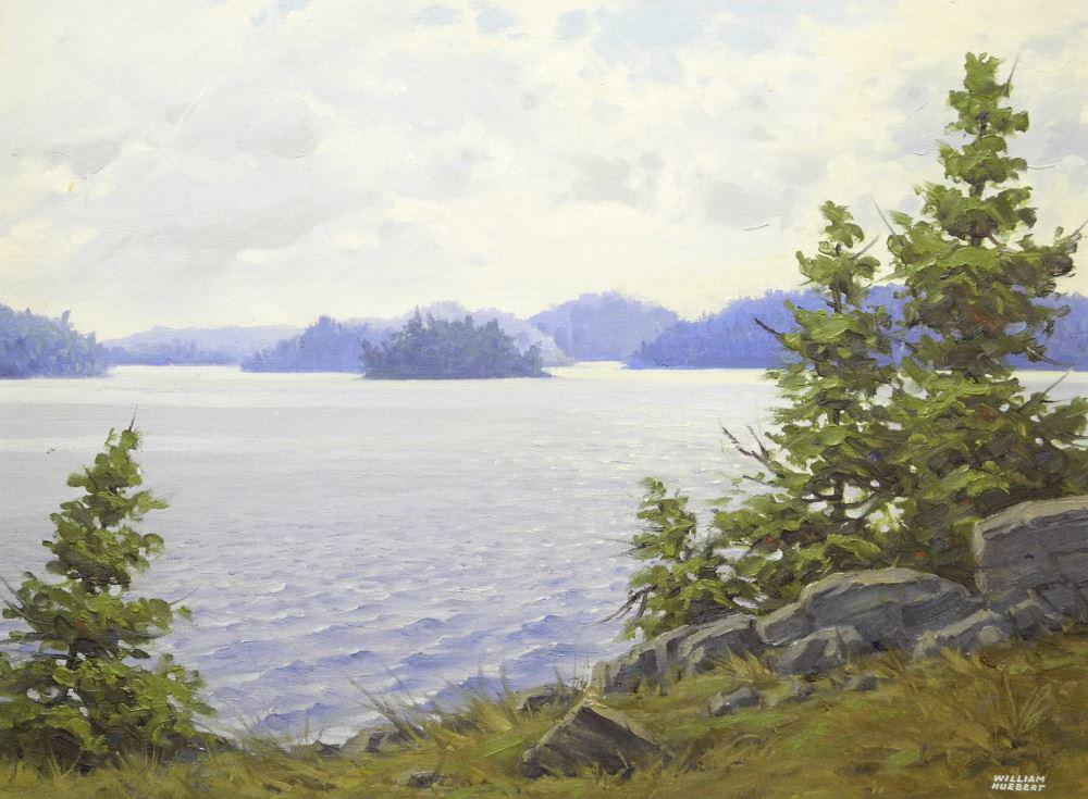 Oil on Board Signed William Huebert, 17 1/2" x 23 1/2", "Lake Breeze". (1 of 5)