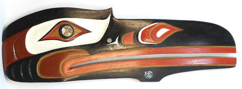 Kwagiulth "Raven" Carving Signed Jon (Jonathan) Jacobson, 21 3/4" Length. (1 of 2)