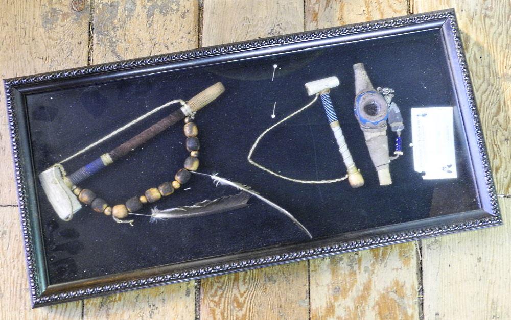 3 Indigenous Pipes with Certificate, Framed TH 21 1/2". (1 of 1)