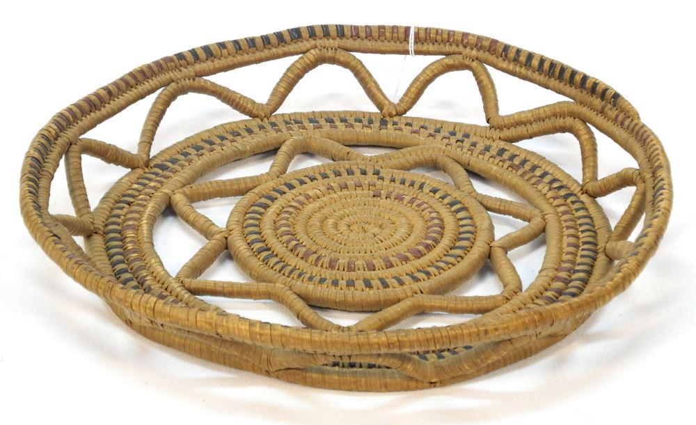 Salish Openwork Round Tray, 12" Diameter. (1 of 1)