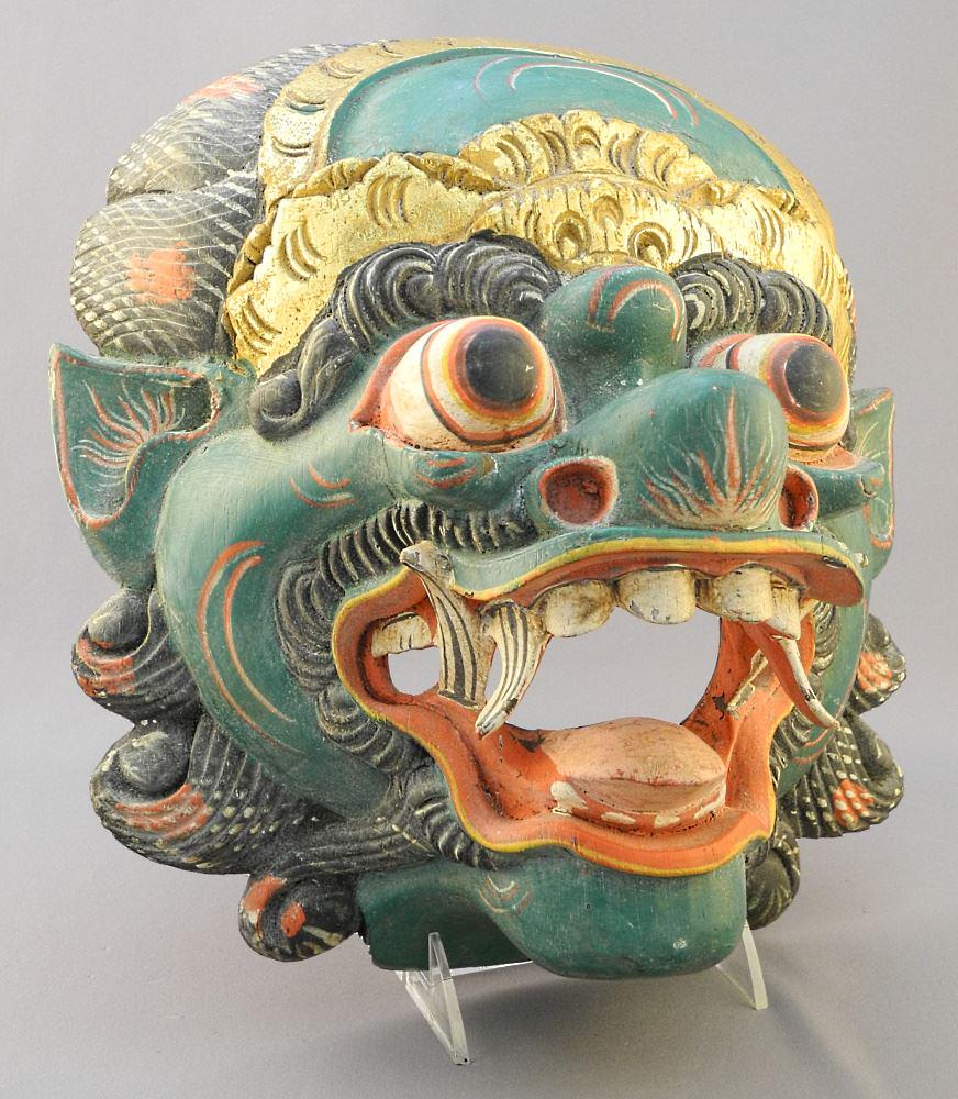 Indonesian Carved Wood Garuda Mask, 11 1/4" x 10 3/4". (1 of 1)