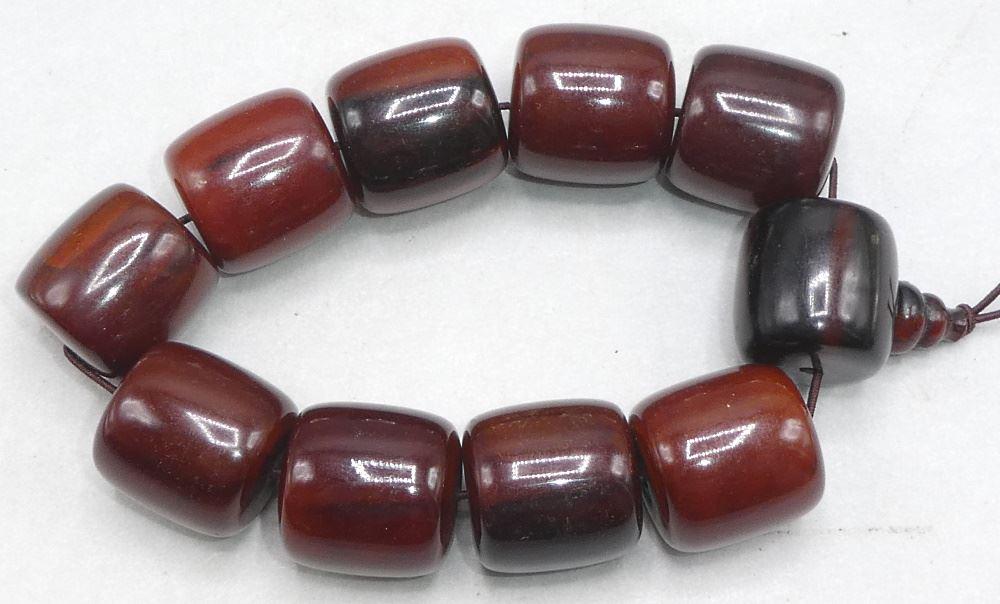 Sino Tibetan Horn Beaded Bracelet, approximately 4 1/4". (1 of 4)