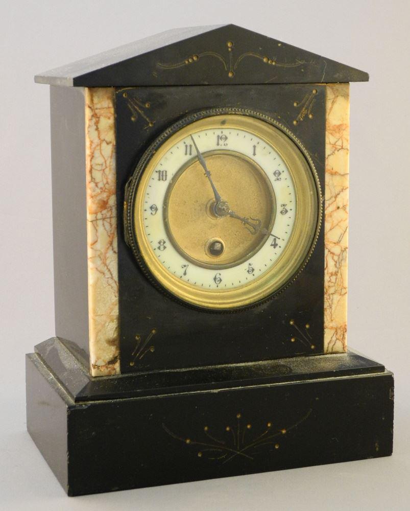 Victorian Marble Cathedral Shaped Mantle Clock. (1 of 5)