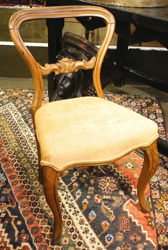 Victorian Rosewood Side Chair, 30 1/2" High. (1 of 1)