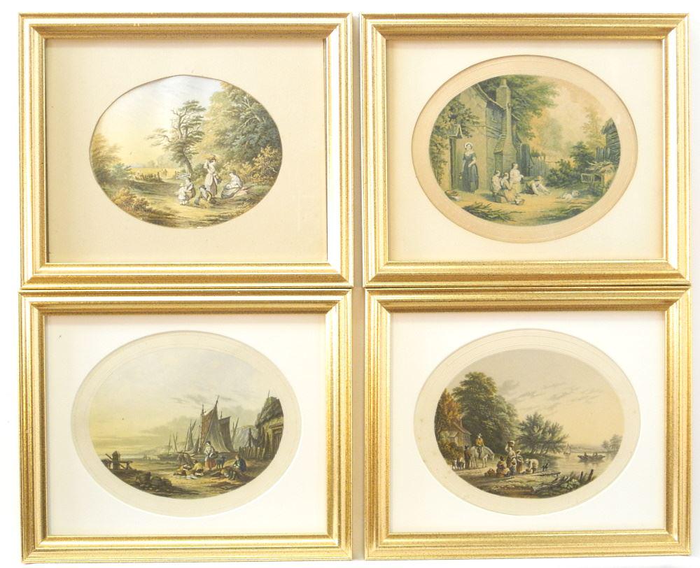 Collection of Le Blond Oval & Other Prints Including Baxter.: Collection of Le Blond Oval & Other Prints Including Baxter.
