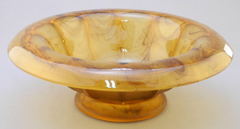 George Davidson Glass Center Bowl, 10" Diameter. (1 of 3)