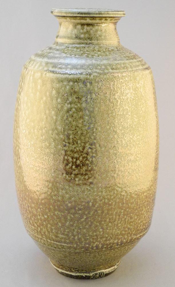 Stoneware Vase Signed with Impressed Mark of Wayne Ngan, 12 1/8" High. (1 of 7)