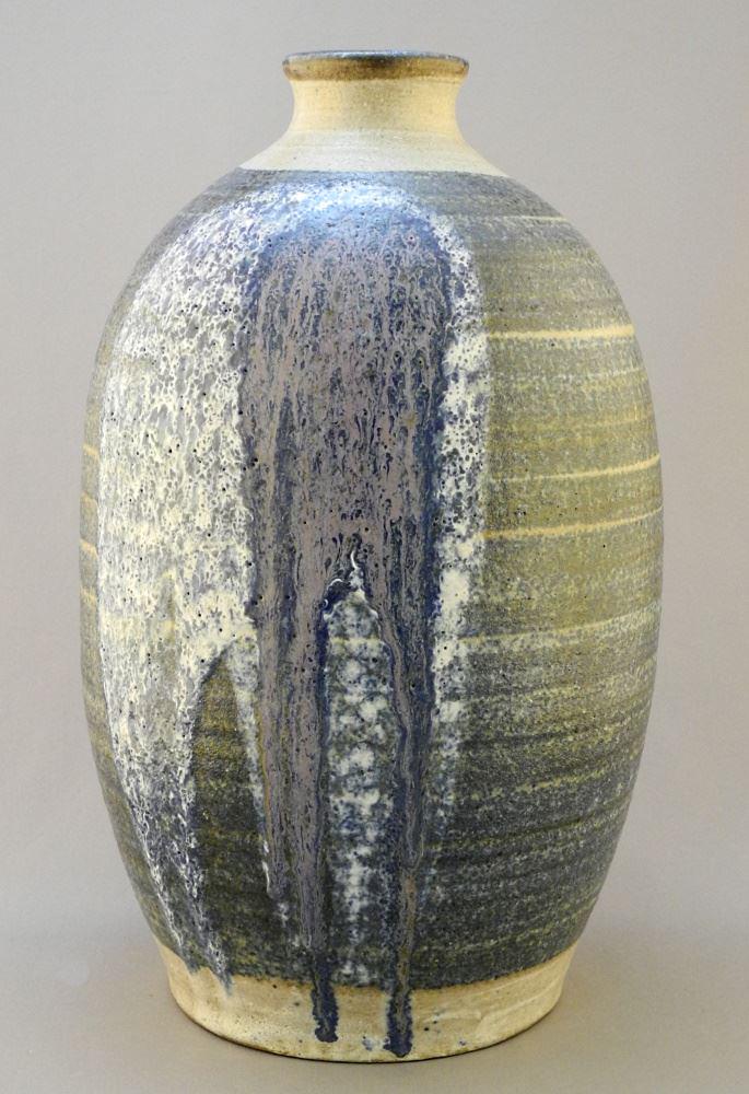 Stoneware Vase Monogrammed TK (Thomas Kakinuma), 13 1/4" High. - (1 of 10)