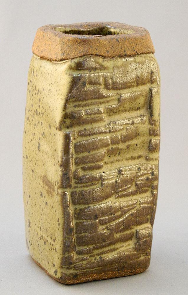 Stoneware Vase Signed (Marilyn) Levine 107-64, 6 7/8"H.: Stoneware Vase Signed (Marilyn) Levine 107-64, 6 7/8"H.