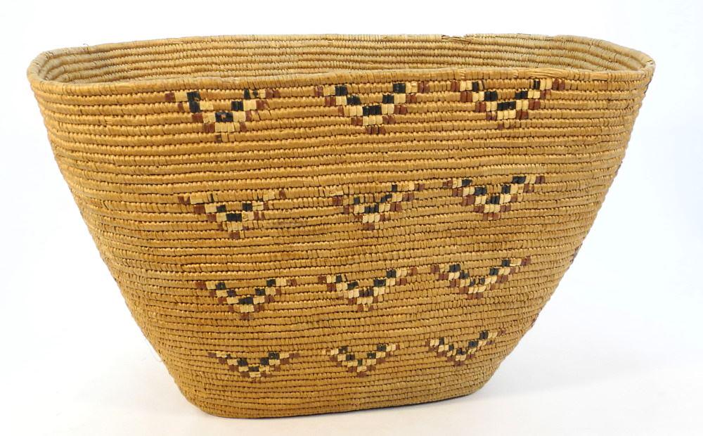 Salish Basket, 13" x 21 1/2" x 15 3/4", As Found. (1 of 9)