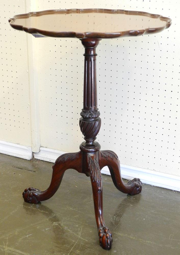 Ball & Claw Foot Tripod Tea Table, 27 3/8" High.: Ball & Claw Foot Tripod Tea Table, 27 3/8" High.