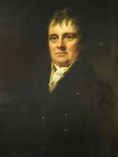 Oil on Canvas in Manner of Sir Henry Raeburn, 25" x 30", "Sir James Gibson Craig".: Oil on Canvas in Manner of Sir Henry Raeburn, 25" x 30", "Sir James Gibson Craig".