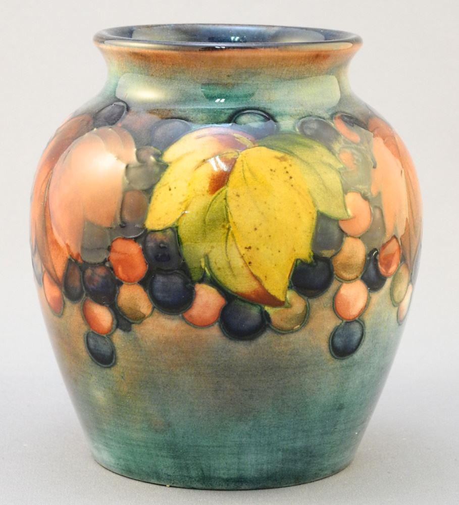 Moorcroft "Leaves & Berries" Vase, 5" high. (1 of 6)