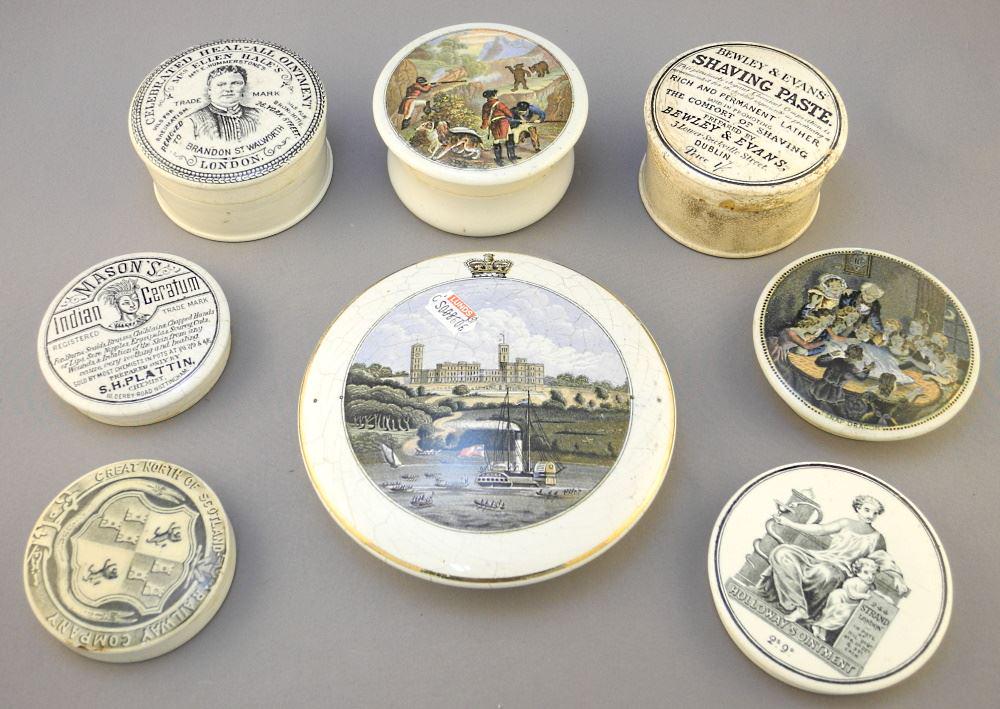 Collection of 8 Pot Lids, 5" Diameter. (1 of 1)