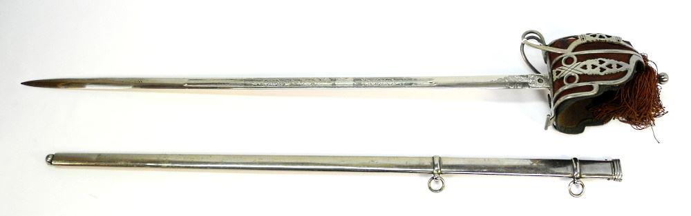Claymore-Style Sword & Scabbard, 40" Length. (1 of 3)