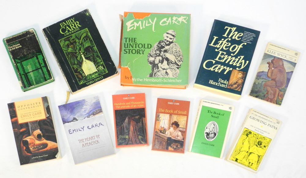 Collection of 11 Emily Carr Books.: Collection of 11 Emily Carr Books.