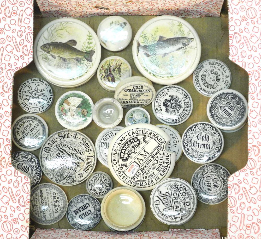 Collection of 24 Pot Lids, Some with Bases, 4 1/4" Diameter. (1 of 1)