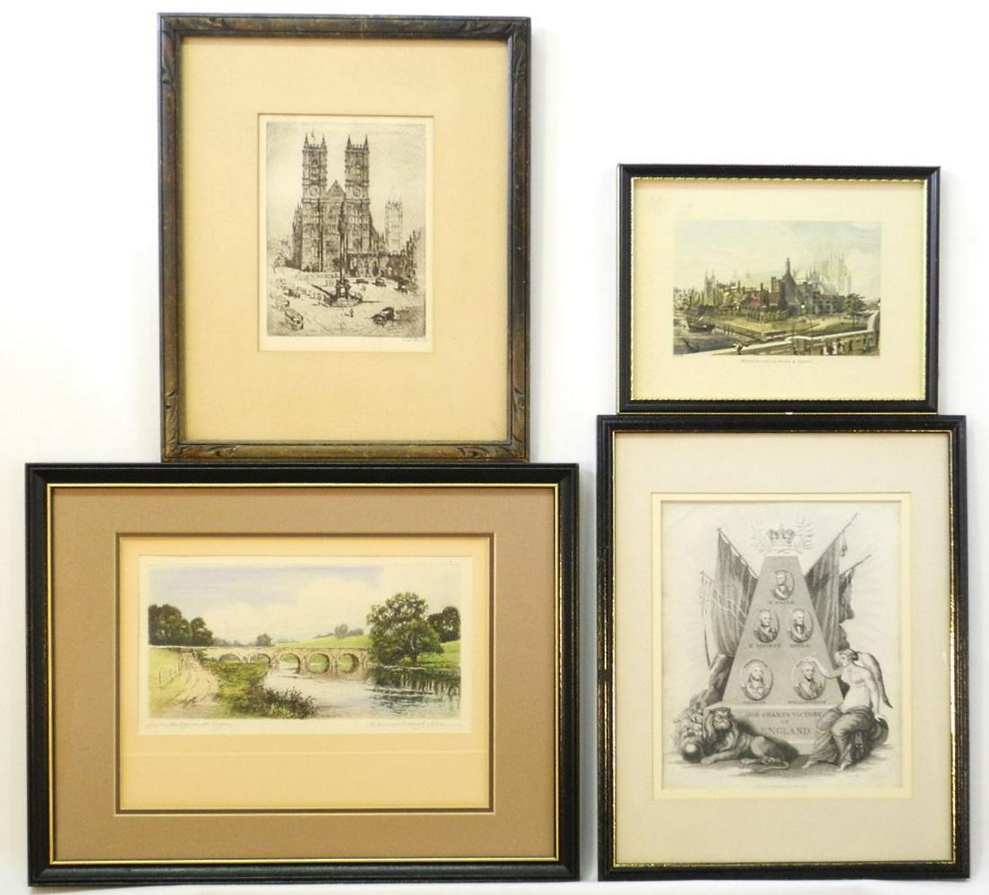 Collection of 9 Framed Prints, Largest 10" x 7". (1 of 3)