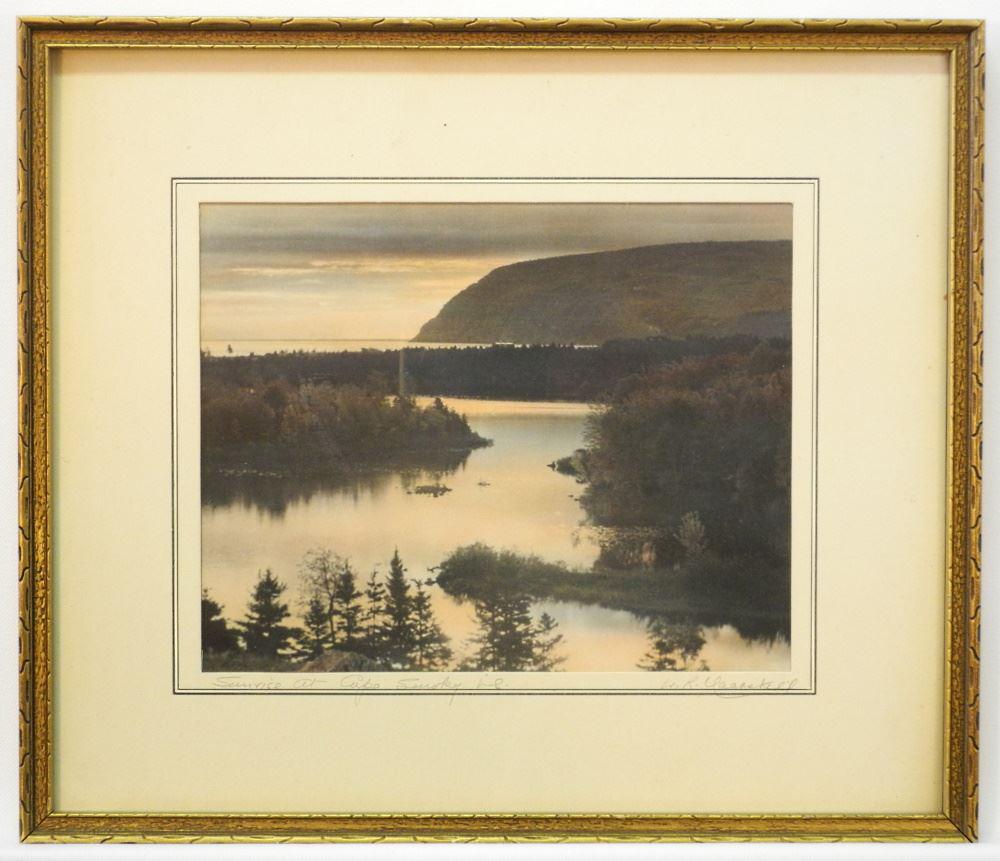 Photograph Signed W.(Wallace) R. MacAskill, 7 1/4" x 9", Sunrise at Cape Smokey, NS". (1 of 1)