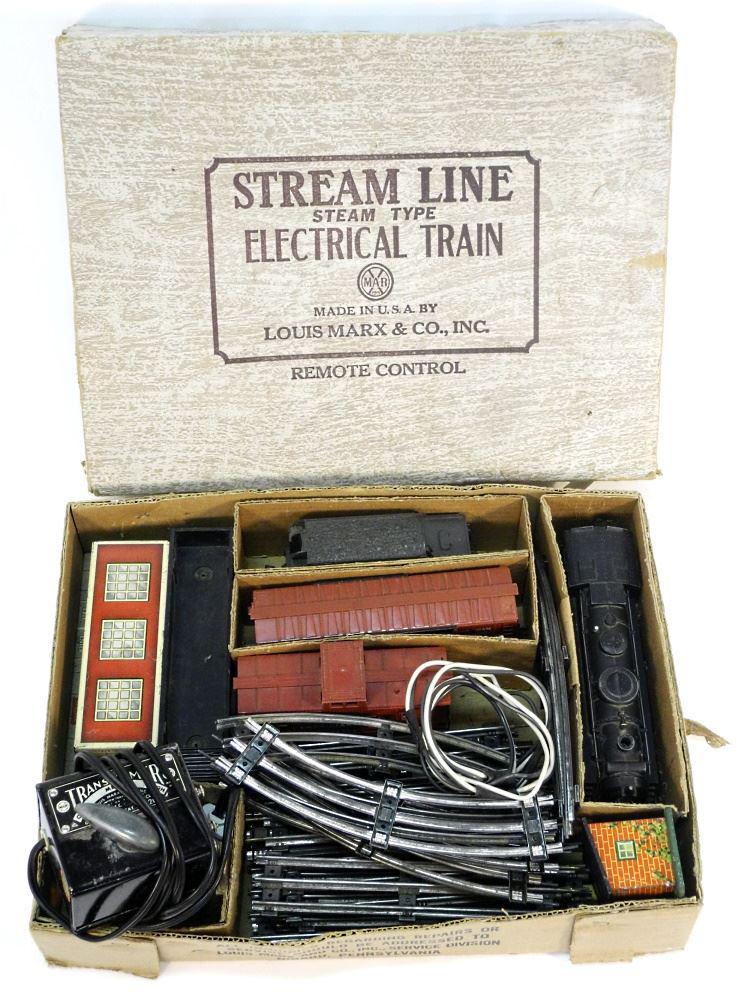 Marx Toys "'Stream Line Steam Type Electrical Train" Set in Original Box. (1 of 3)