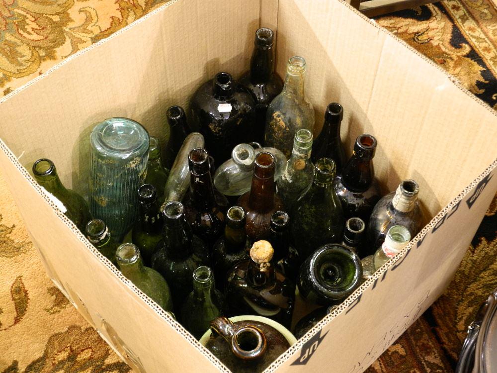 Collection of Antique Liquor Bottles & Jugs, 5 1/4" - 11 1/2". (1 of 1)