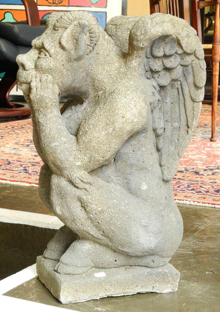 Cast Concrete Gargoyle, 20" High. (1 of 1)