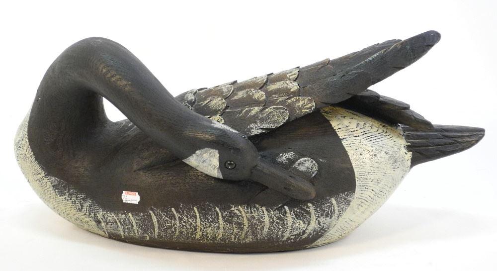 Fiberglass Canada Goose Sculpture, 21" Length. (1 of 2)