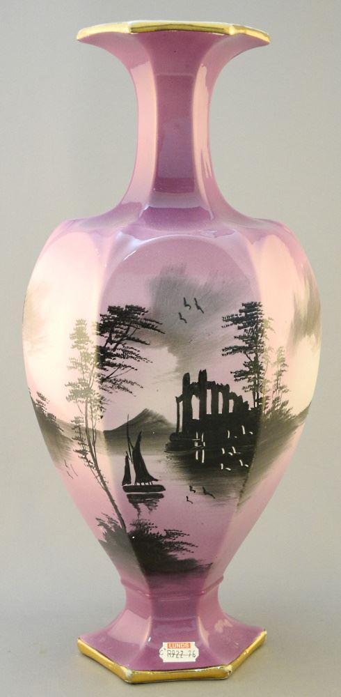 English Pottery Vase, 14" High. (1 of 2)