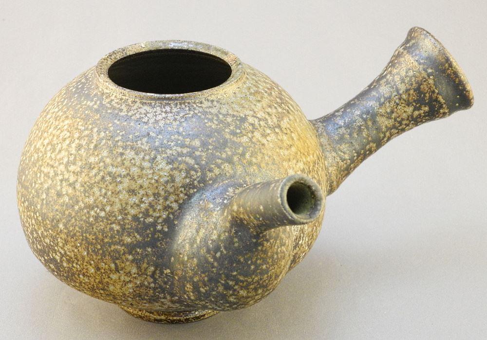 Stoneware Side Handle Pot Signed with Impressed Mark of Wayne Ngan, 9" Length. (1 of 9)