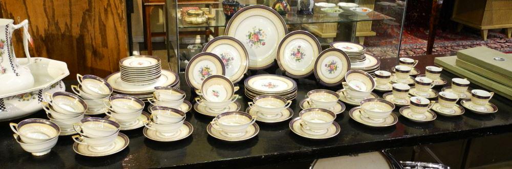 Set of Royal Bayreuth Bavaria Porcelain Dinner Ware, as found. (1 of 6)