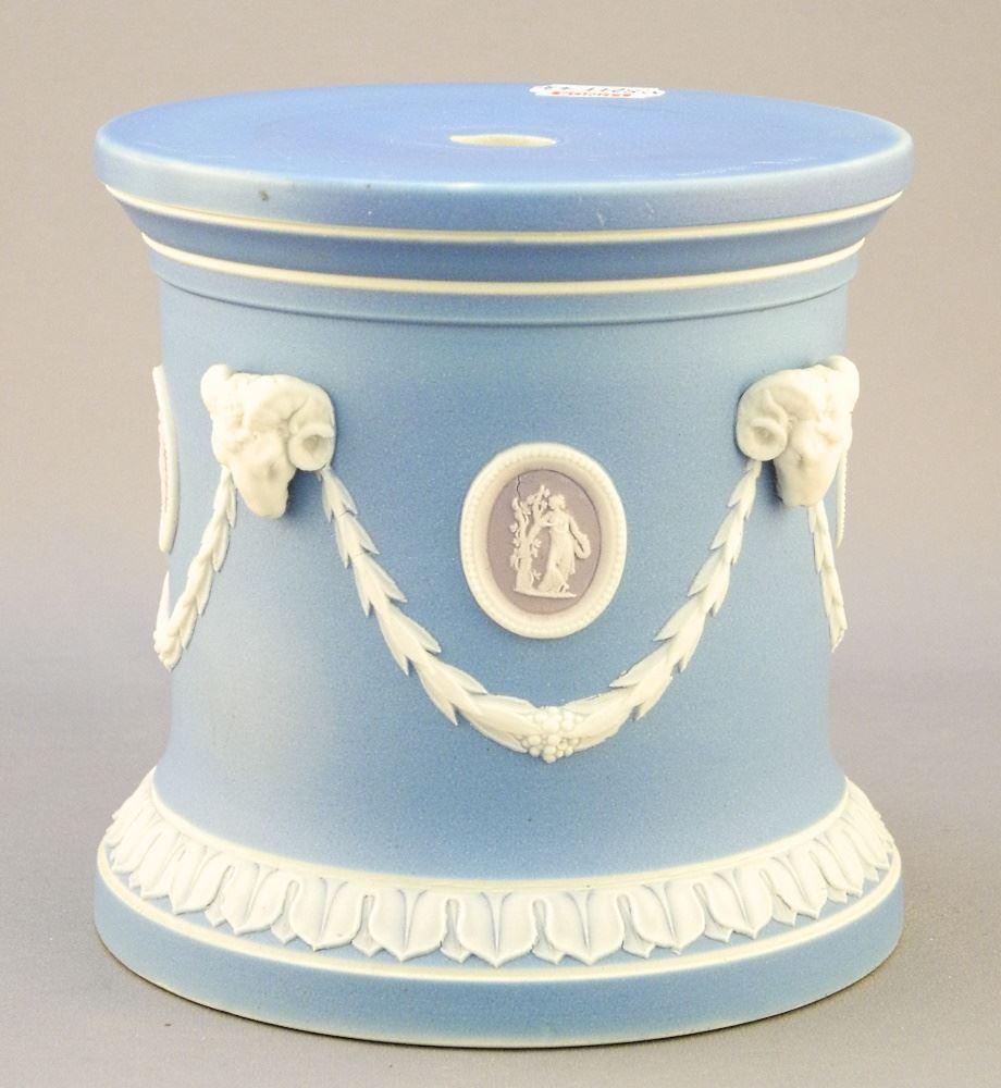 Wedgwood Jasperware Pedestal, 4 7/8" High.: Wedgwood Jasperware Pedestal, 4 7/8" High.