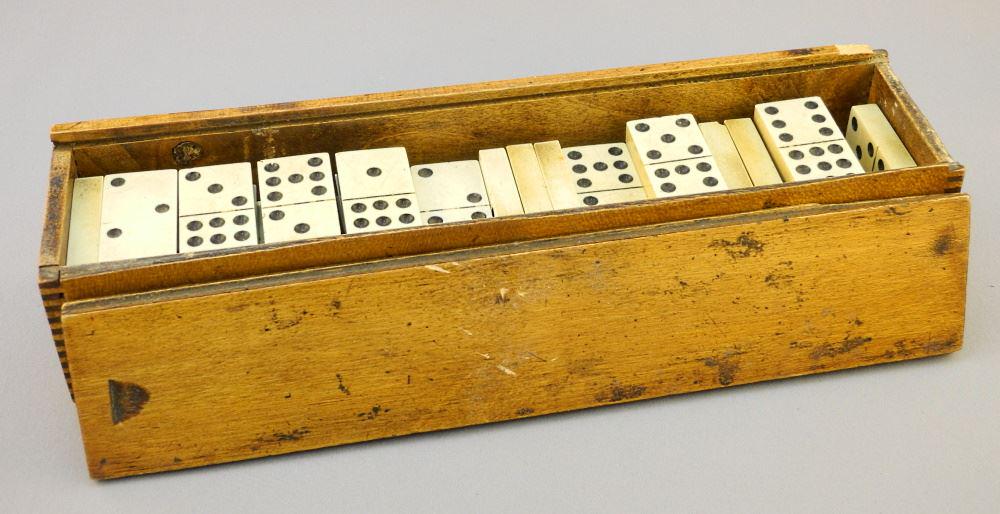 Cased Set of Dominos, 11 1/8" Length. (1 of 2)