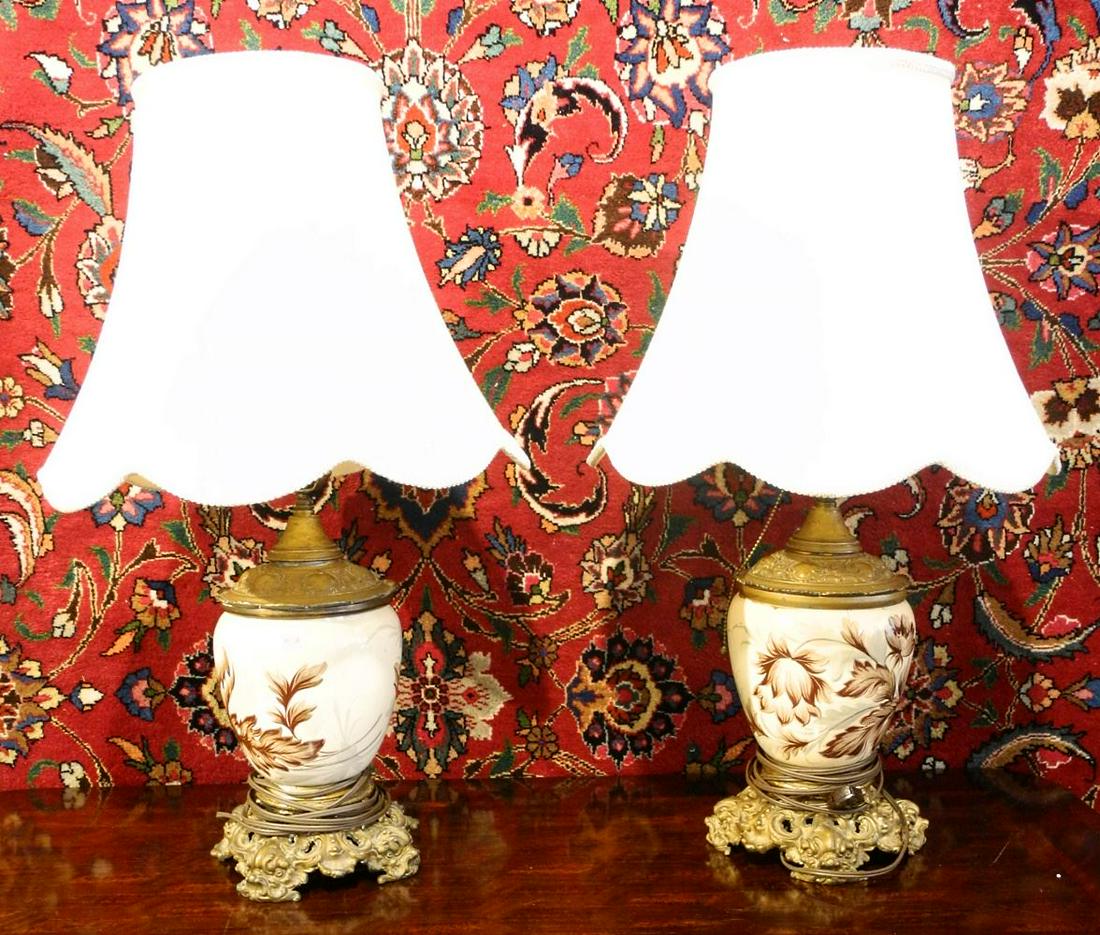 Pair of Ceramic Table Lamps, 28" High. (1 of 1)